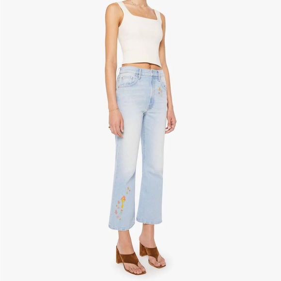 MOTHER The Scooter Ankle Bootcut Jeans - Don't Be a Square - Picture 4 of 7